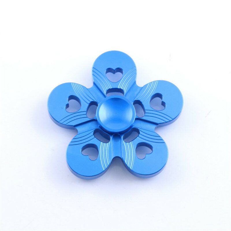 Aluminiumslegering Fem Blader Fargerik Fidget Hand Spinner Edc Reduser Stress Fokus Oppmerksomhetsleker