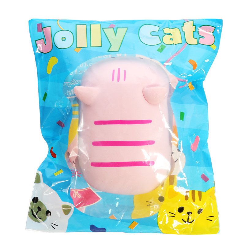 Angie Squishy Jolly Cat 12 cm Myk Duftende Sakte Stigende Originalpakkesamling Gavedekorleketøy