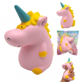 Areedy Squishy Baby Unicorn 14cm*10cm*8cm Super Sakte Stigende Søt Rosa Duftende Originalpakke