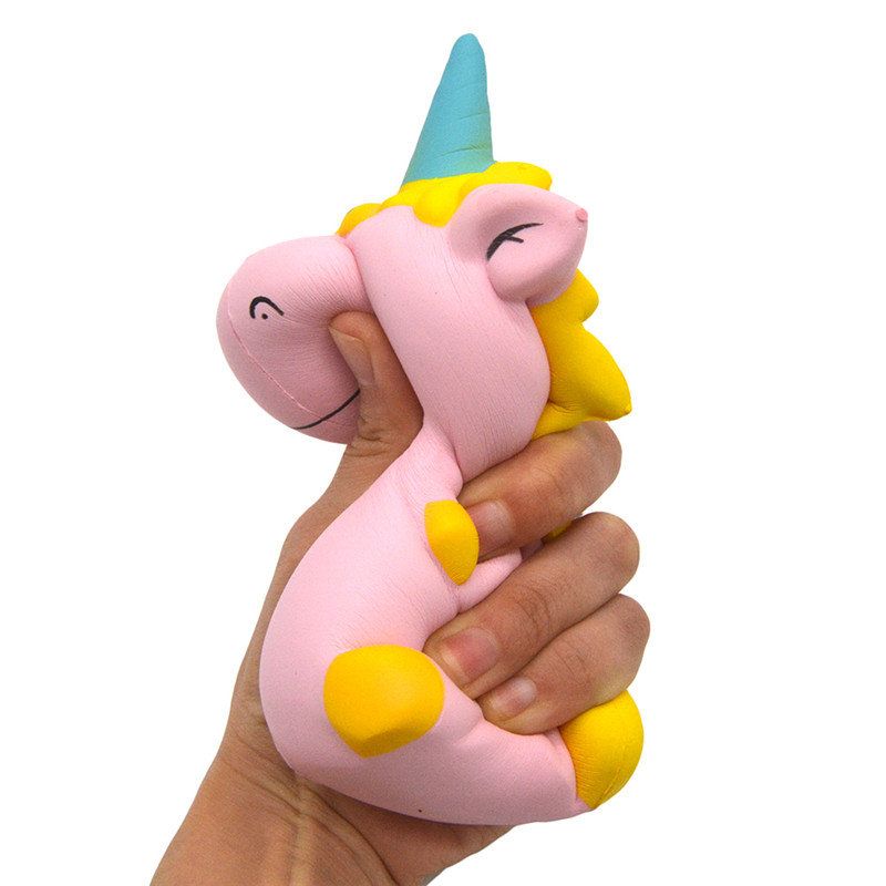 Areedy Squishy Baby Unicorn 14cm*10cm*8cm Super Sakte Stigende Søt Rosa Duftende Originalpakke