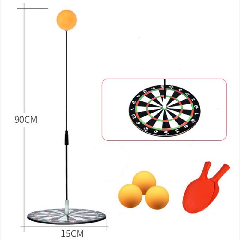 Bordtennistrener Enkel Bordtennistreningsenhet Metall Stålbase På Fiberstang