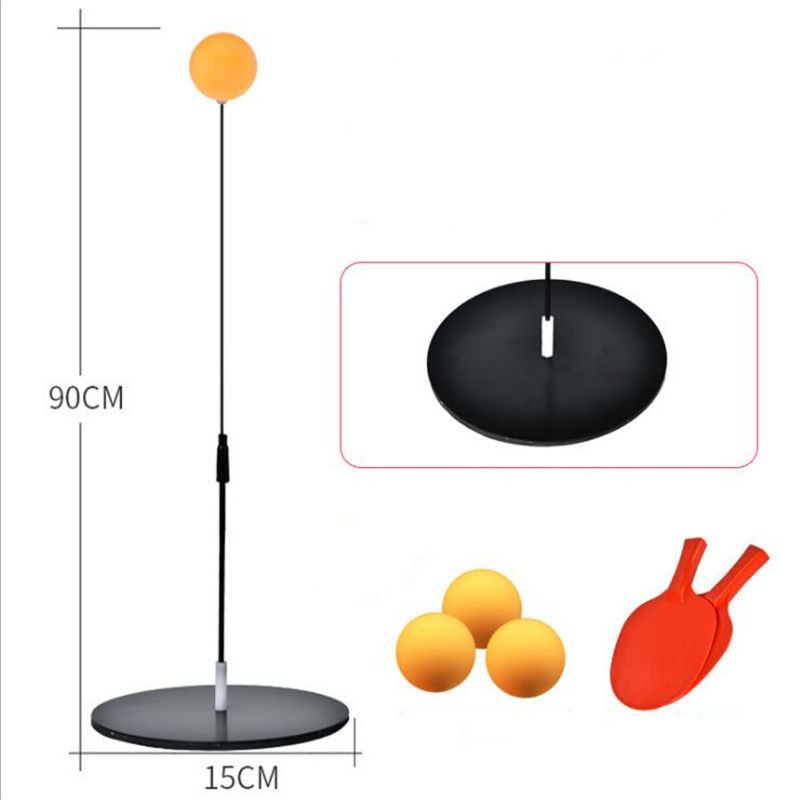 Bordtennistrener Enkel Bordtennistreningsenhet Metall Stålbase På Fiberstang