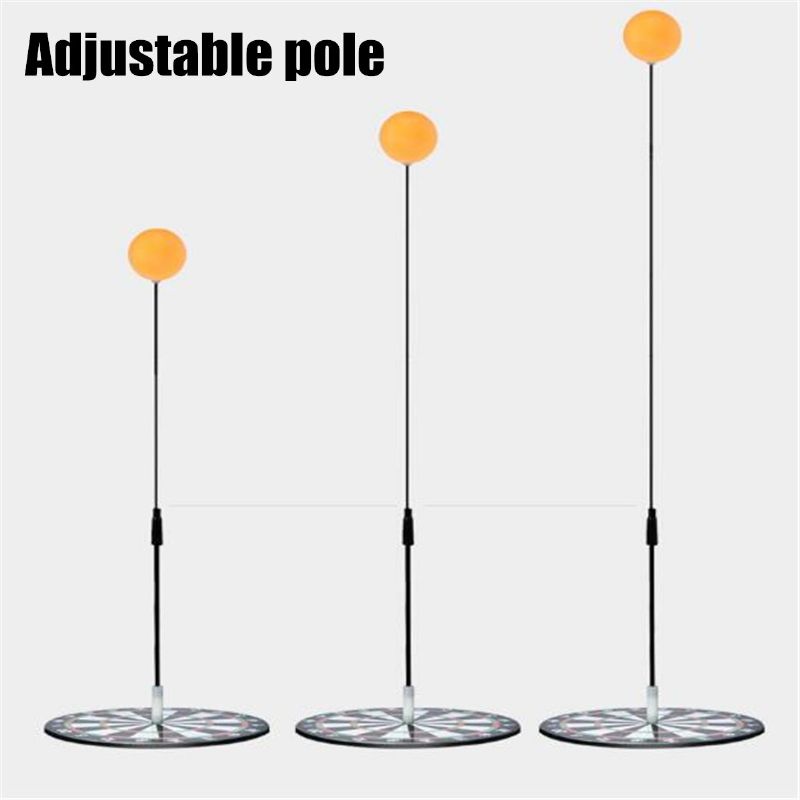 Bordtennistrener Enkel Bordtennistreningsenhet Metall Stålbase På Fiberstang