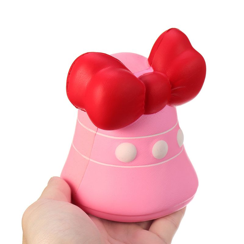 Bow-knot Bell Squishy Jumbo Sakte Stigende Myk Leketøy Gavesamling Med Emballasje