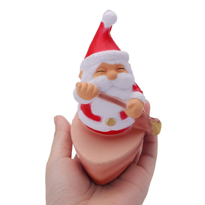 Christmas Roing Mann Squishy Myk Sakte Stigende Med Emballasje Collection Gift