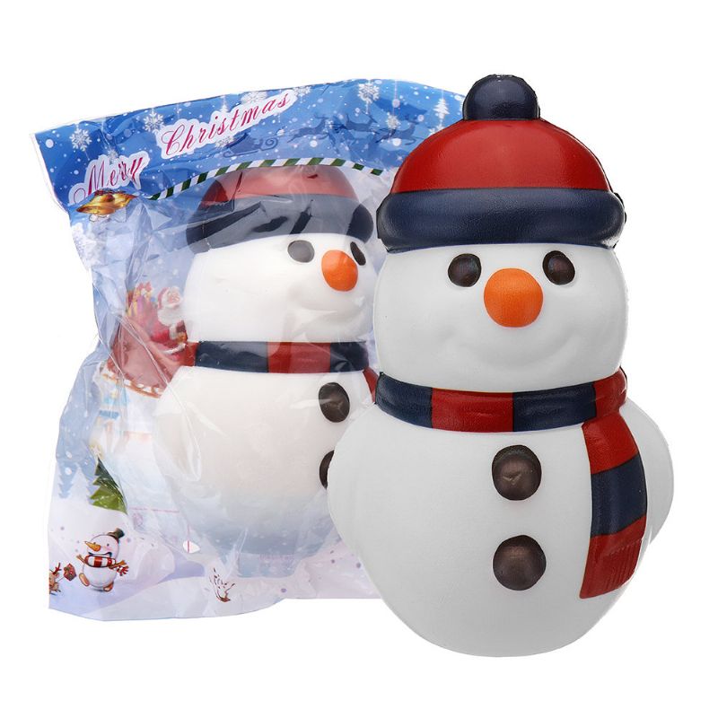 Christmas Snowman Squishy Myk Sakte Stigende Med Emballasjesamling Gaveleketøy