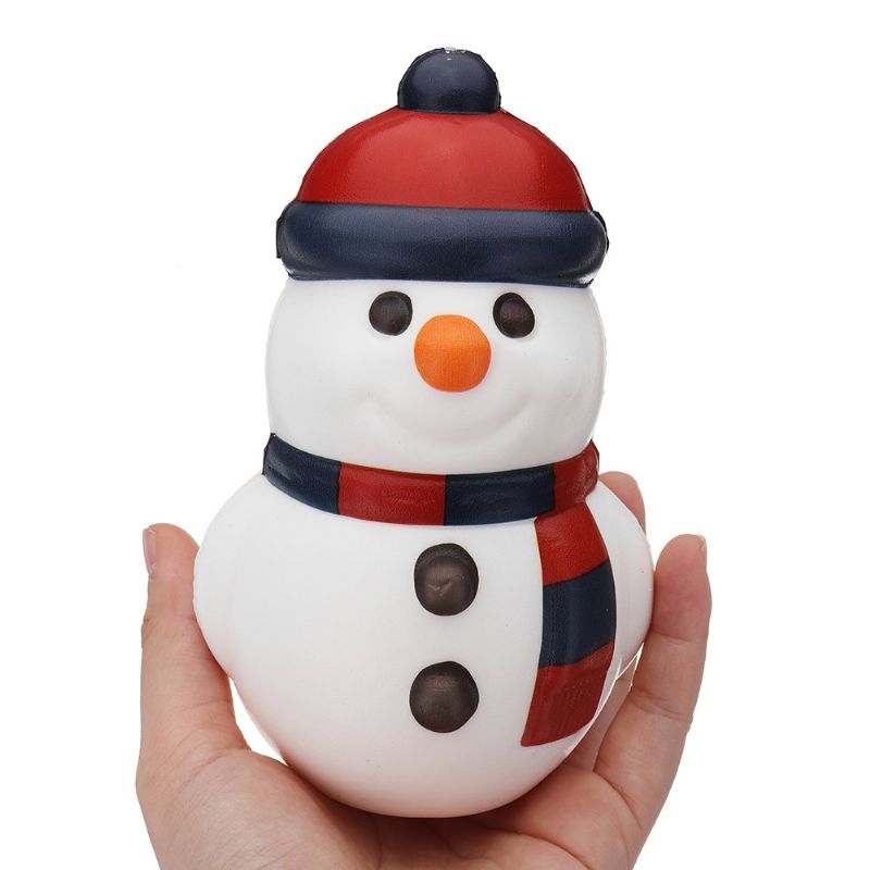 Christmas Snowman Squishy Myk Sakte Stigende Med Emballasjesamling Gaveleketøy