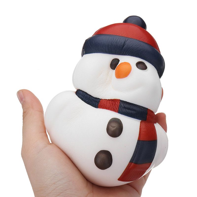 Christmas Snowman Squishy Myk Sakte Stigende Med Emballasjesamling Gaveleketøy