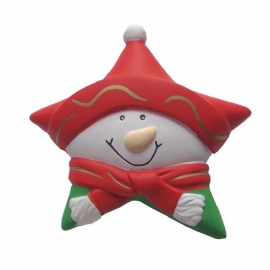 Christmas Snowman Star Squishy Med Emballasje