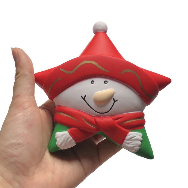 Christmas Snowman Star Squishy Med Emballasje