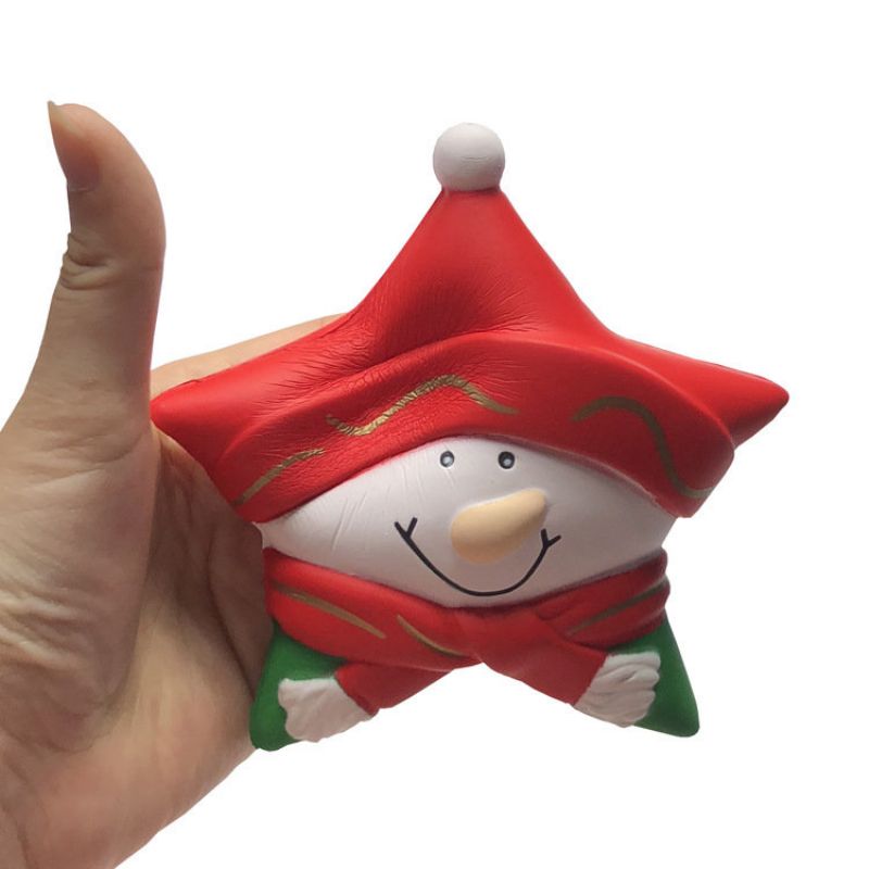 Christmas Snowman Star Squishy Med Emballasje