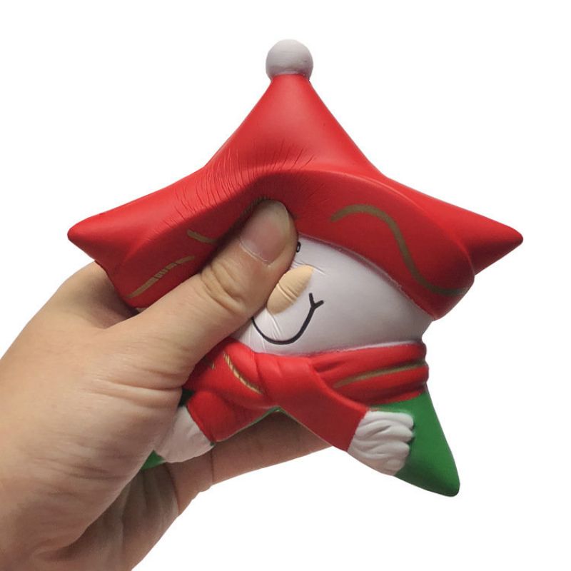 Christmas Snowman Star Squishy Med Emballasje