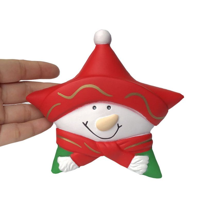 Christmas Snowman Star Squishy Med Emballasje