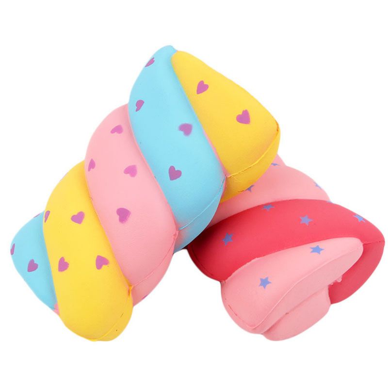 Cotton Candy Squishy Myk Sakte Stigende Med Emballasje Collection Gift Marshmallow Toy