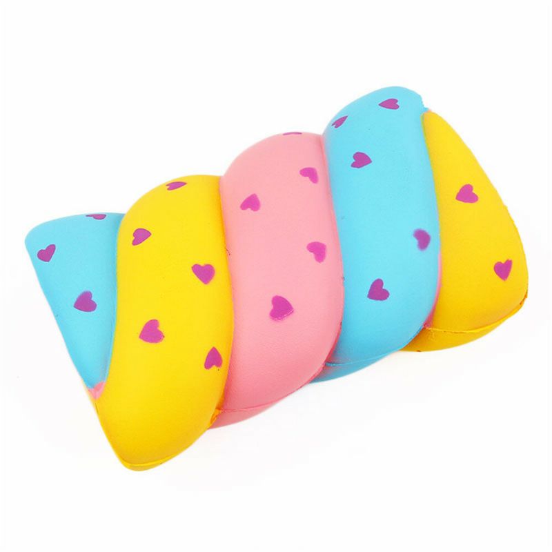 Cotton Candy Squishy Myk Sakte Stigende Med Emballasje Collection Gift Marshmallow Toy