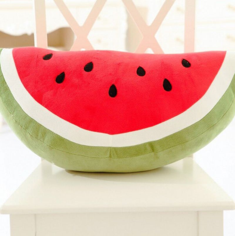 Creative Frukt Vannmelon Trekant Halvsirkel Rund Putepute Sofa Bil Kontor Ryggpute