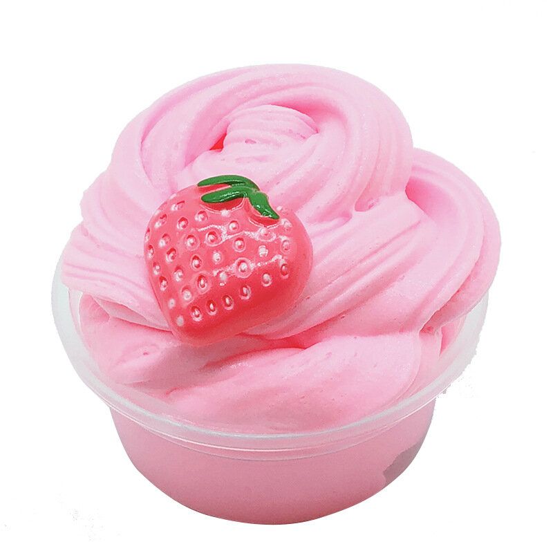 Diy Fruit Slime Fluffy Cotton Mud Flerfarget Cup Cake Clay 100 Ml