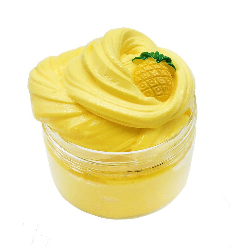 Diy Fruit Slime Fluffy Cotton Mud Flerfarget Cup Cake Clay 100 Ml