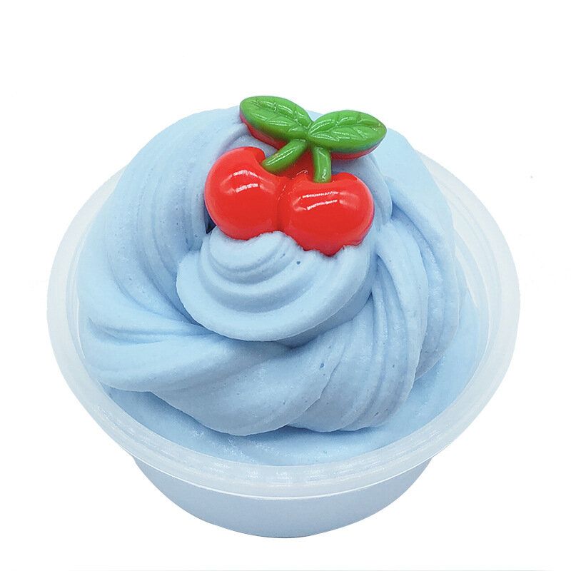 Diy Fruit Slime Fluffy Cotton Mud Flerfarget Cup Cake Clay 100 Ml