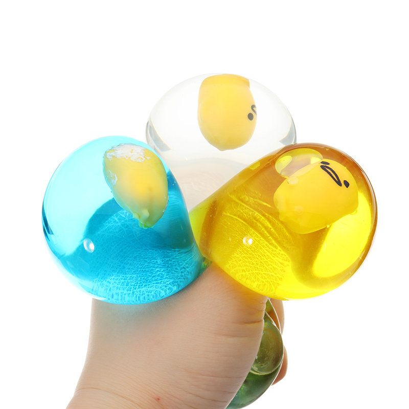 Eggeplomme Sliping Gjennomsiktig Egg Squishy Stress Reliever Klem Party Morsom Gave