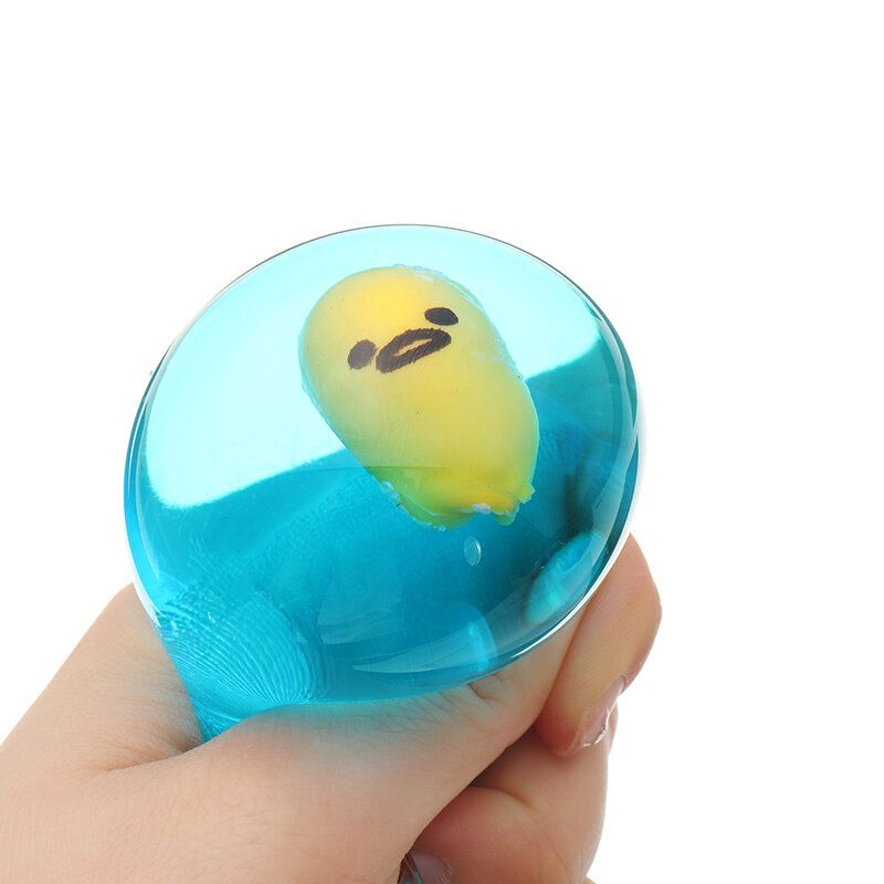 Eggeplomme Sliping Gjennomsiktig Egg Squishy Stress Reliever Klem Party Morsom Gave