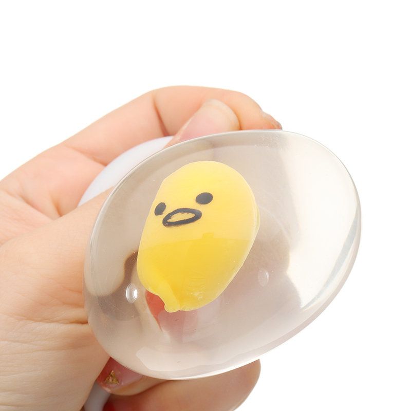 Eggeplomme Sliping Gjennomsiktig Egg Squishy Stress Reliever Klem Party Morsom Gave