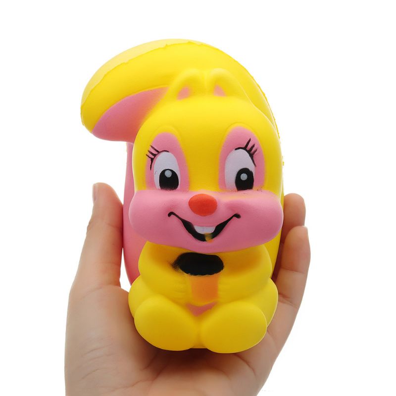 Ekorn Squishy Kawaii Animal Slow Rising Toy Cartoon Doll Gift Collection