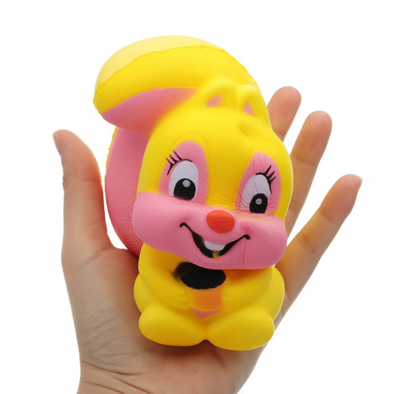 Ekorn Squishy Kawaii Animal Slow Rising Toy Cartoon Doll Gift Collection