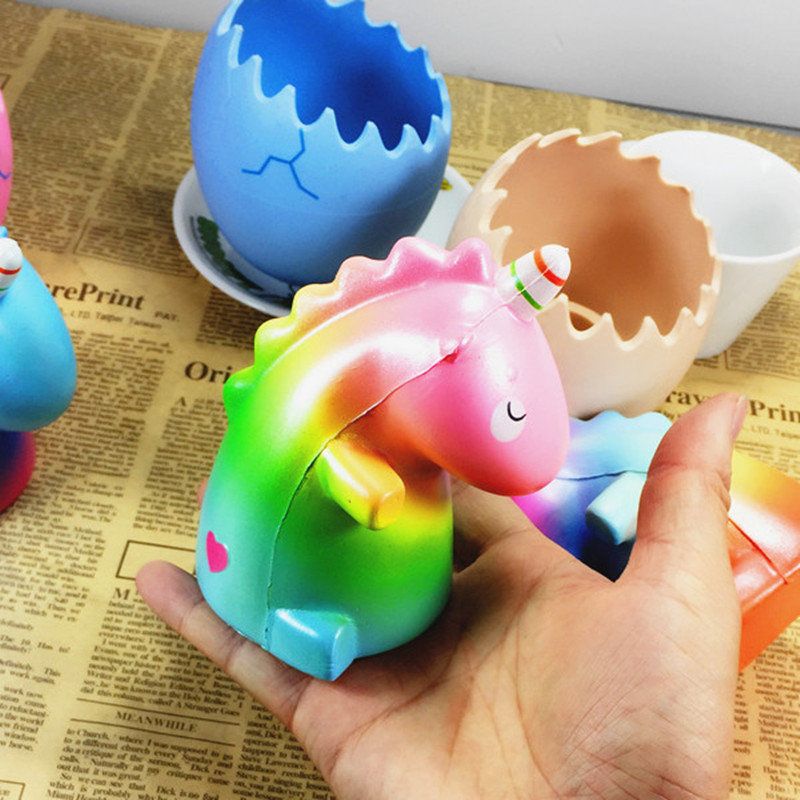 Eric Squishy Unicorn Dragon Kjæledyr Dinosaur Egg Slow Rising Med Emballasje Collection Gift Toy