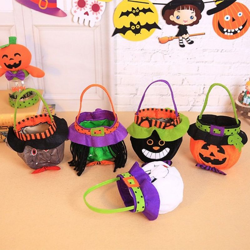 Halloween Barnegodteri Veske Witch Pumpkin Drawstring Party Dress Up Rekvisitter