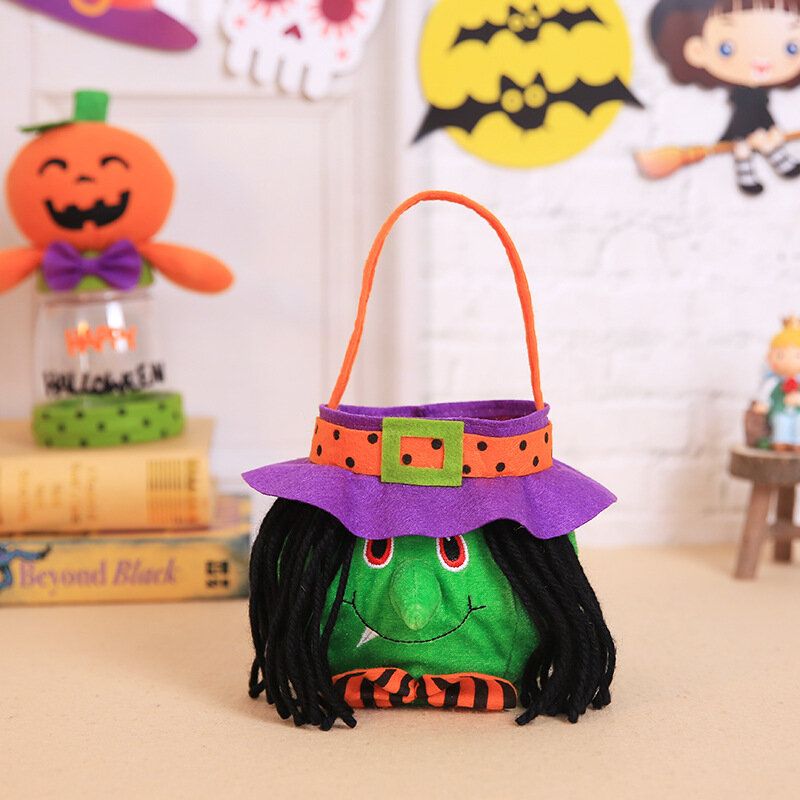 Halloween Barnegodteri Veske Witch Pumpkin Drawstring Party Dress Up Rekvisitter