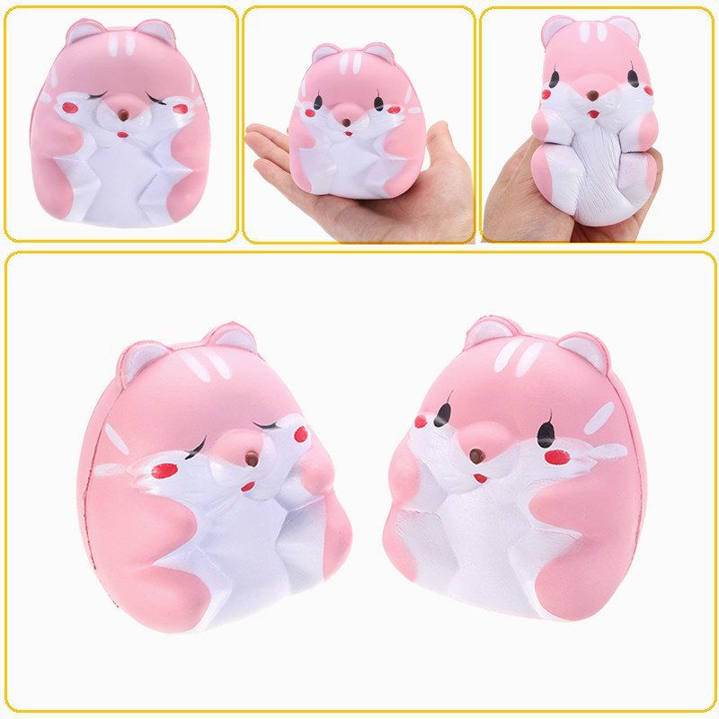 Hamster 8cm Slow Rising Squishy Tag Cute Animals Collection Gavedekorleketøy