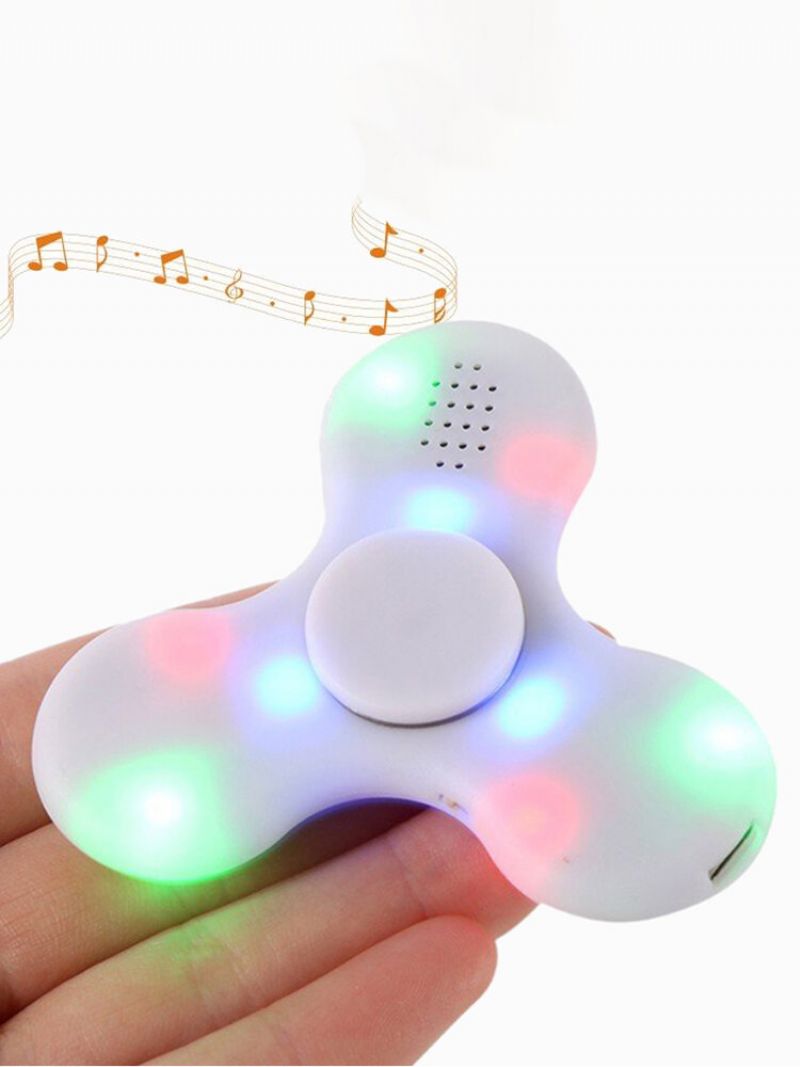 Hand Spinner Ladbar Musikk Led Fidget Finger Fokus Reduser Stress Gadget