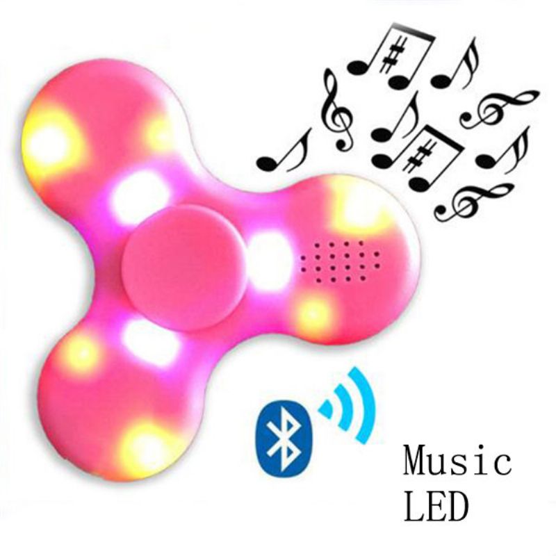 Hand Spinner Ladbar Musikk Led Fidget Finger Fokus Reduser Stress Gadget