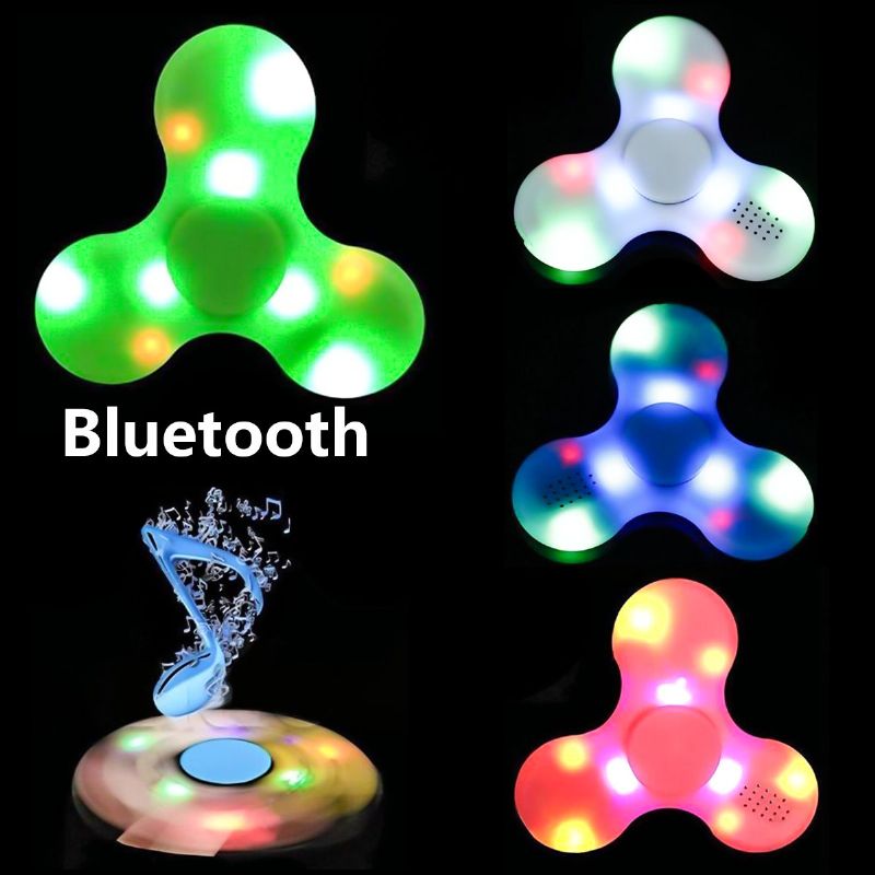 Hand Spinner Ladbar Musikk Led Fidget Finger Fokus Reduser Stress Gadget