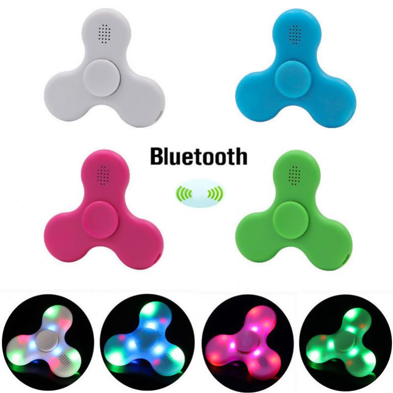 Hand Spinner Ladbar Musikk Led Fidget Finger Fokus Reduser Stress Gadget