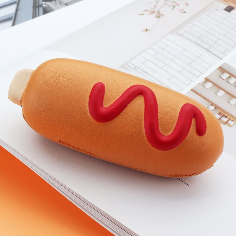 Hot Dog Squishy Myk Leketøy Sakte Stigende Bolle Kawaii Tegneseriegavesamling