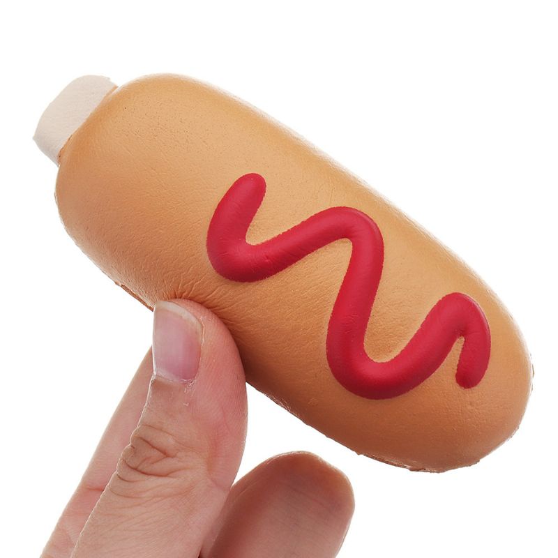 Hot Dog Squishy Myk Leketøy Sakte Stigende Bolle Kawaii Tegneseriegavesamling