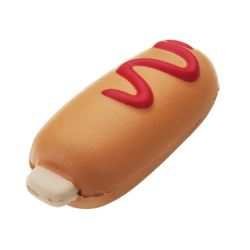 Hot Dog Squishy Myk Leketøy Sakte Stigende Bolle Kawaii Tegneseriegavesamling