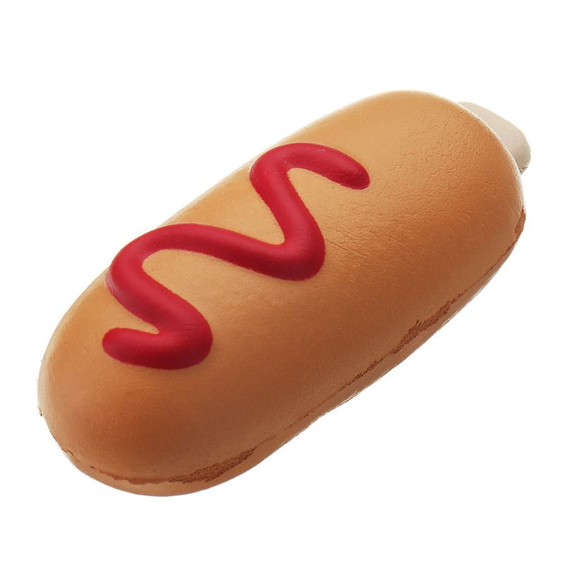 Hot Dog Squishy Myk Leketøy Sakte Stigende Bolle Kawaii Tegneseriegavesamling