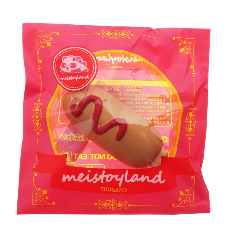 Hot Dog Squishy Myk Leketøy Sakte Stigende Bolle Kawaii Tegneseriegavesamling