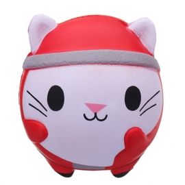 Kawaii Christmas Cat Squishy Myk Sakte Stigende Med Emballasjesamling Gaveleketøy