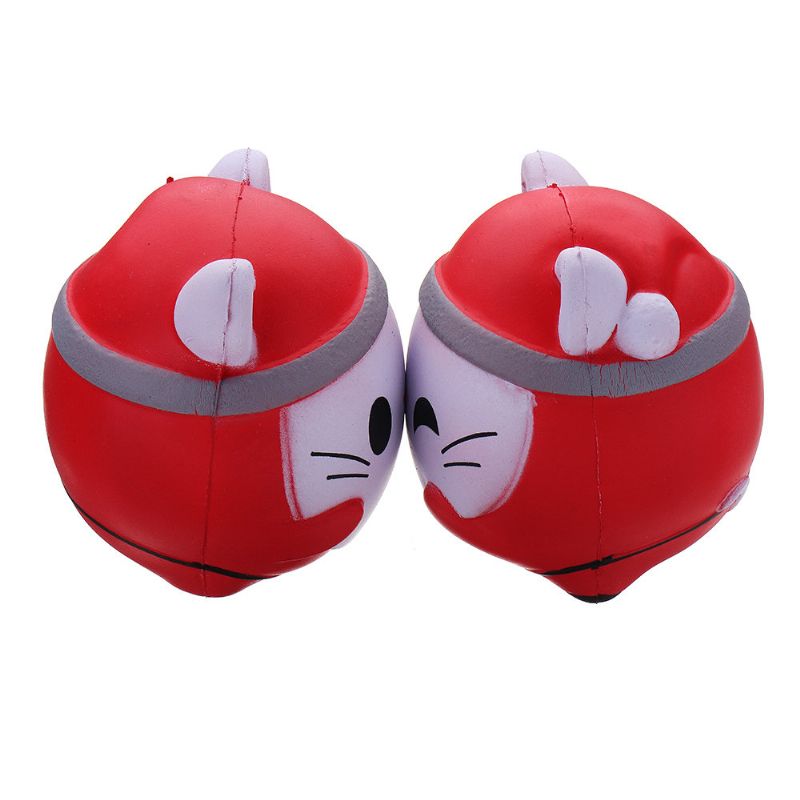 Kawaii Christmas Cat Squishy Myk Sakte Stigende Med Emballasjesamling Gaveleketøy