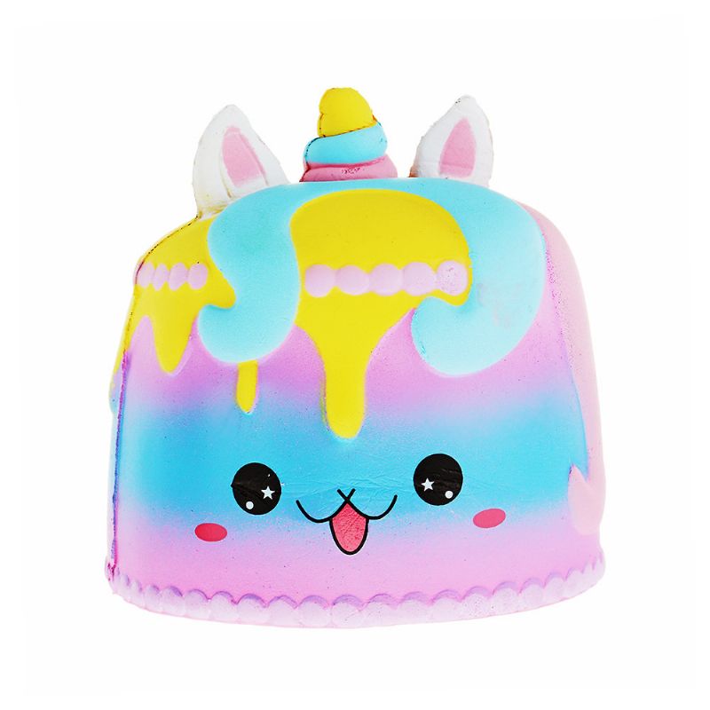 Kawaii Crown Cake Squishy Søt Soft Solw Rising Toy Tegneserie Gavesamling Med Innpakning