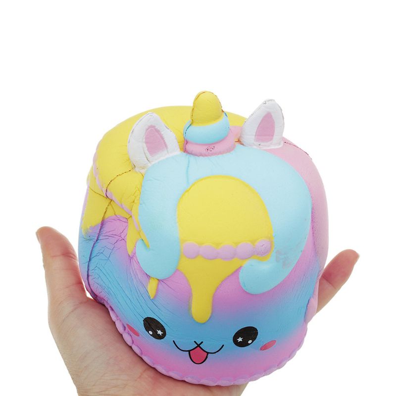 Kawaii Crown Cake Squishy Søt Soft Solw Rising Toy Tegneserie Gavesamling Med Innpakning