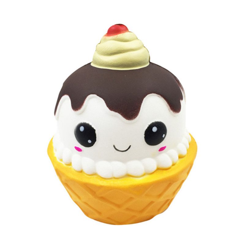 Kawaii Emoji Ice Cream Cup Squishy Slow Rising Leke Søt Dukke