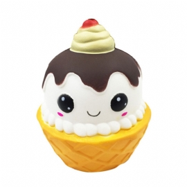 Kawaii Emoji Ice Cream Cup Squishy Slow Rising Leke Søt Dukke