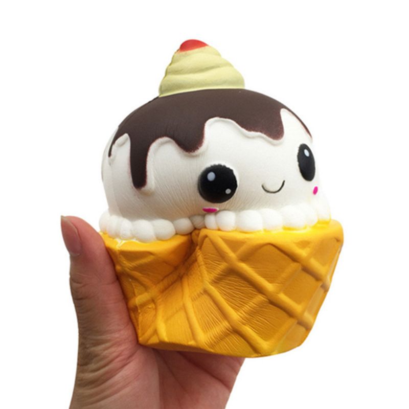 Kawaii Emoji Ice Cream Cup Squishy Slow Rising Leke Søt Dukke