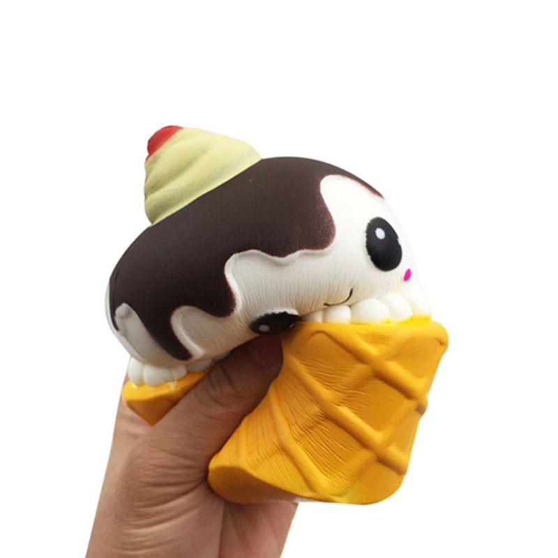 Kawaii Emoji Ice Cream Cup Squishy Slow Rising Leke Søt Dukke