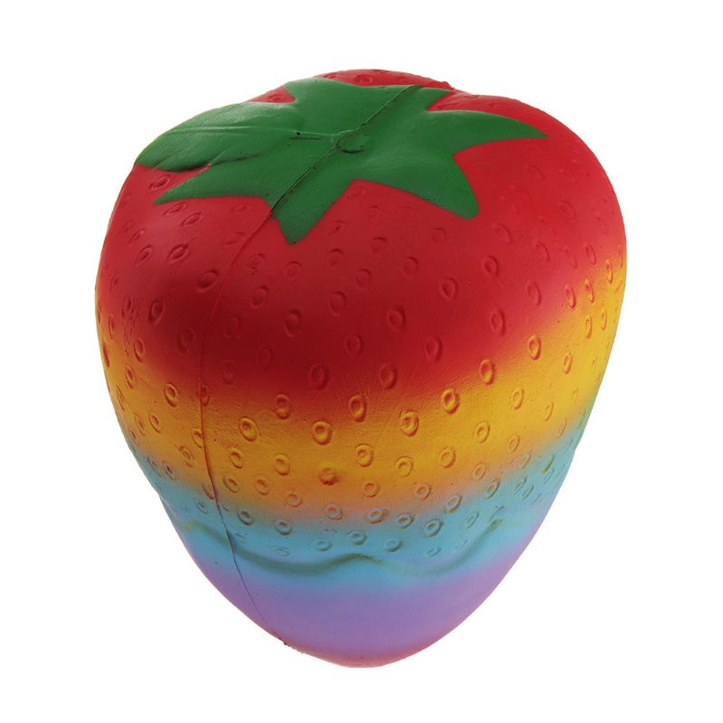 Kawaii Huge Strawberry Squishy Søt Myk Giant Solw Rising Leke Med Innpakning